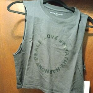 Spiritual Gangster NWT Yoga Crop T Shirt Black Size Small